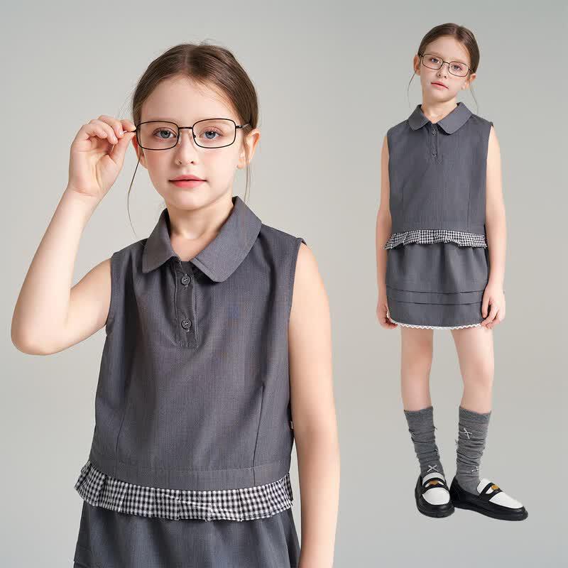 Montagut Girls French Grey Doll Collar Skirt Set 120
Montagut Girls French Grey Doll Collar Skirt Set 120
