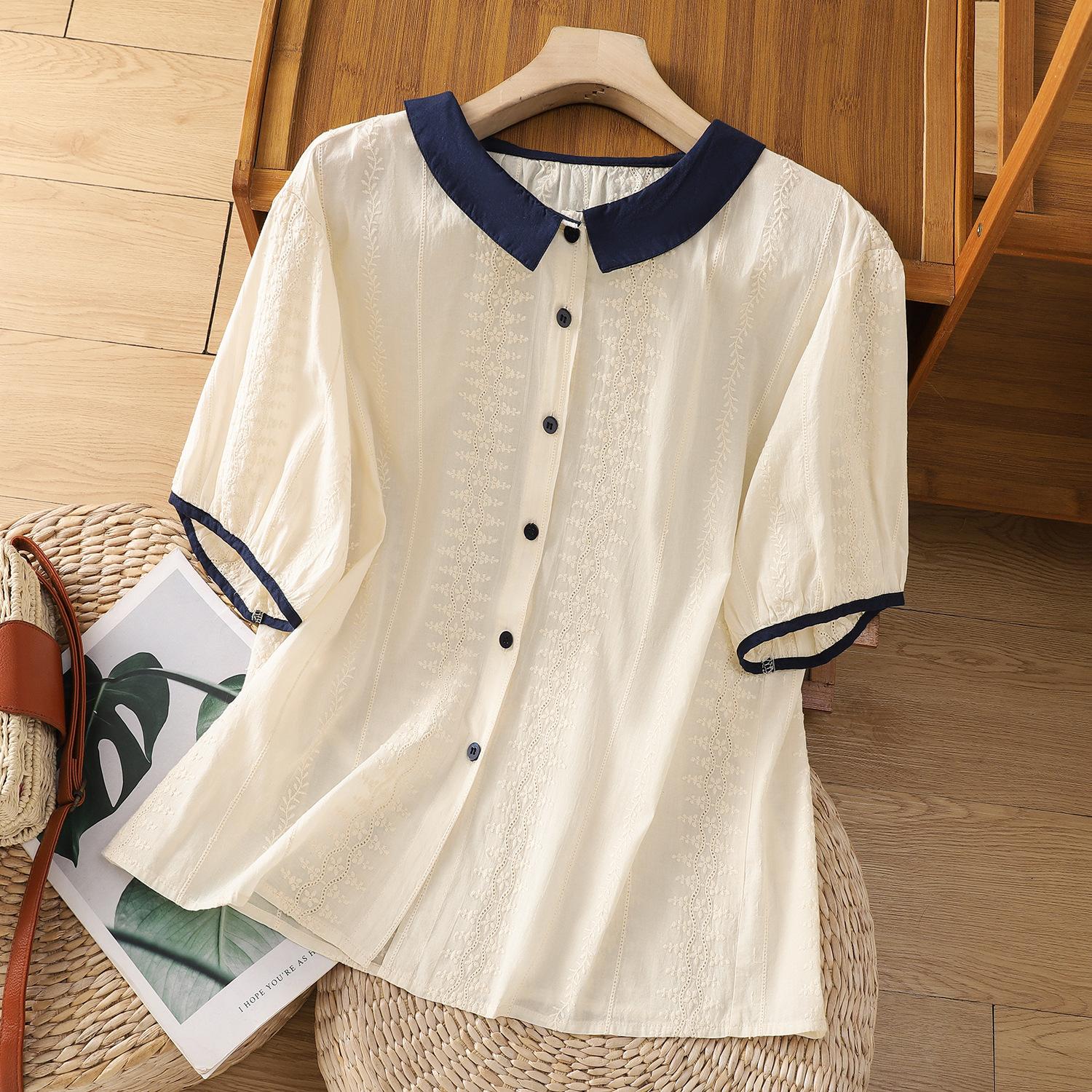 2025 летняя новая пригородная рубашка небольшого размера с ароматным ветром, подходящая по цвету, с кукольным воротником, с коротким рукавом, однобортная рубашка из хлопка и льна для женщин 2XL абрикосовый
2025 летняя новая пригородная рубашка небольшого размера с ароматным ветром, подходящая по цвету, с кукольным воротником, с коротким рукавом, однобортная рубашка из хлопка и льна для женщин 2XL абрикосовый