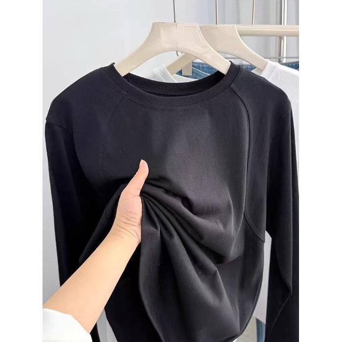 Plus Size White Snowflake Cotton Long-Sleeve Round Neck T-Shirt for Women - Spring/Summer Loose Fit 3XL (up to 110 kg) чёрный
Plus Size White Snowflake Cotton Long-Sleeve Round Neck T-Shirt for Women - Spring/Summer Loose Fit 3XL (up to 110 kg) чёрный