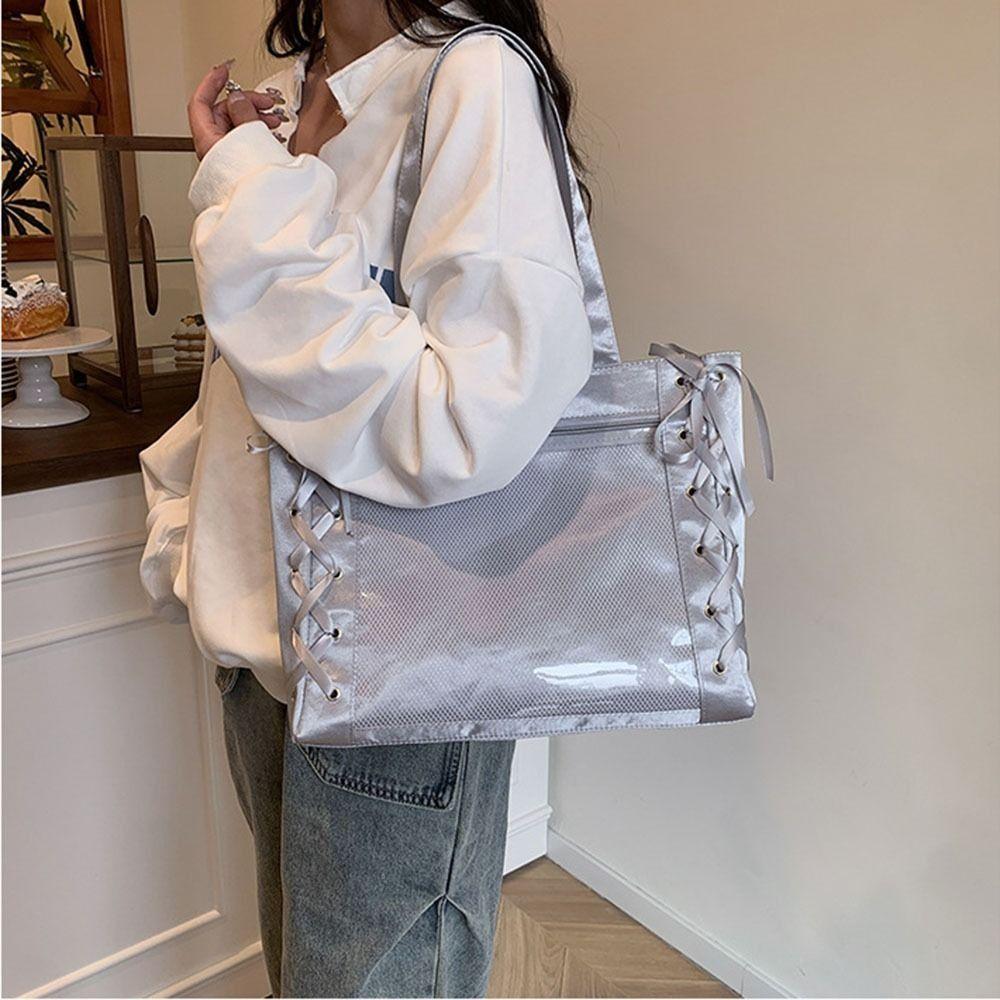 Bow Ribbon Sweet Ita Tote Bag Clear Front Pocket Transparent Shoulder Bag Lolita Style чорний
Bow Ribbon Sweet Ita Tote Bag Clear Front Pocket Transparent Shoulder Bag Lolita Style чорний
