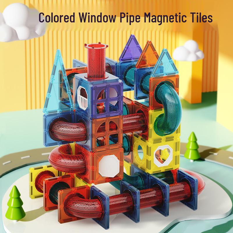 Magnetic Stained Glass Building Tiles - Brain-Boosting Interlocking Blocks for Kids Ages 3-6
Magnetic Stained Glass Building Tiles - Brain-Boosting Interlocking Blocks for Kids Ages 3-6