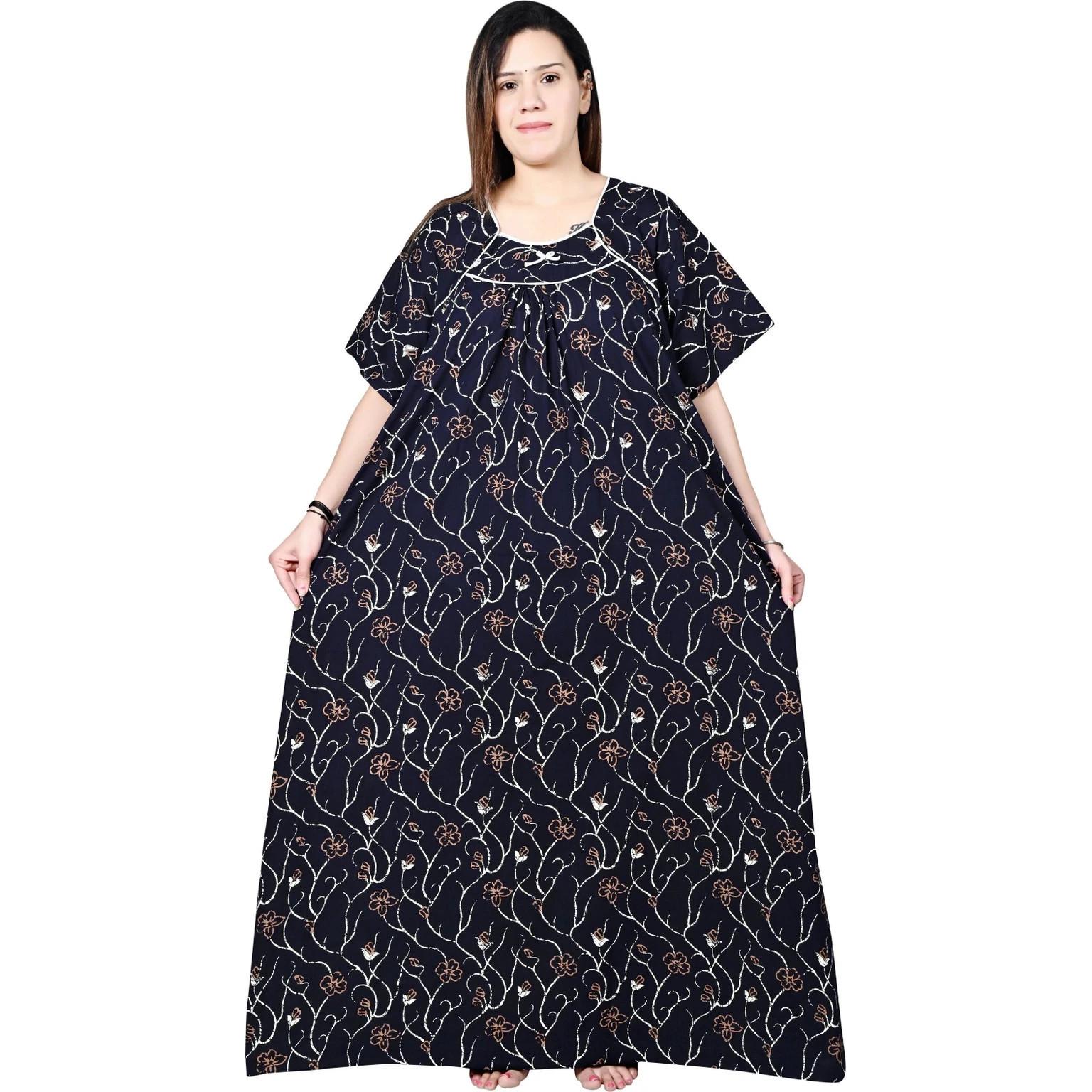 Floral Printed Women s Night Gown Indian Nightwear Sleepwear Cotton Nighty 5XL-50
Floral Printed Women s Night Gown Indian Nightwear Sleepwear Cotton Nighty 5XL-50