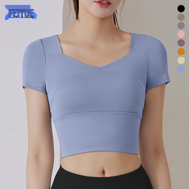 Women s Quick-Dry Yoga Top with Chest Pad - Elastic, Nude-Finish, Short Sleeve Extra Large
Women s Quick-Dry Yoga Top with Chest Pad - Elastic, Nude-Finish, Short Sleeve Extra Large