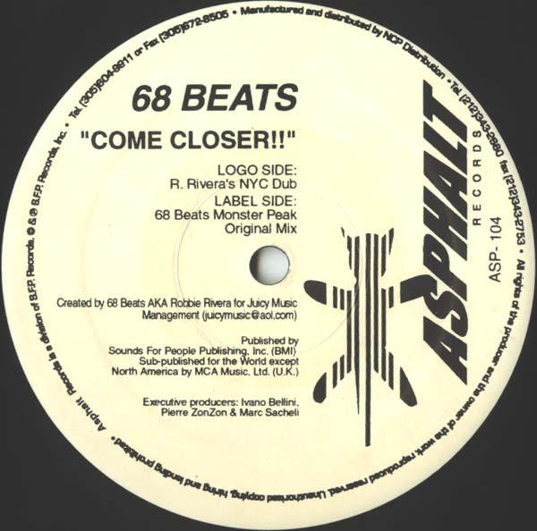 12inch Record 68 BEATS - Come Closer!! ASP104 Asphalt Records 2000 US Dance & Electronica Used
12inch Record 68 BEATS - Come Closer!! ASP104 Asphalt Records 2000 US Dance & Electronica Used