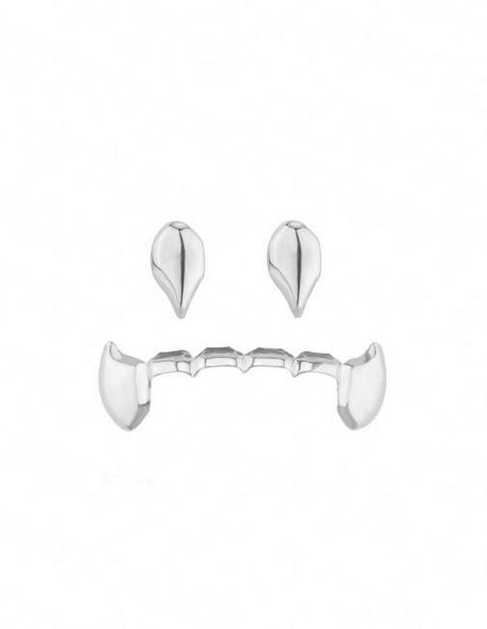 Shein Tiger Tooth Three-Piece Hip-Hop Grillz Set - Left & Right Pointed Jewelry
Shein Tiger Tooth Three-Piece Hip-Hop Grillz Set - Left & Right Pointed Jewelry