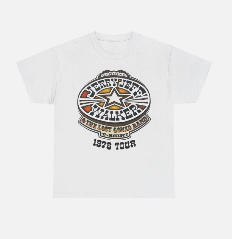 1976 Jerry Jeff Walker The Lost Gonzo Band T-Shirt White Unisex S-5XL L
1976 Jerry Jeff Walker The Lost Gonzo Band T-Shirt White Unisex S-5XL L