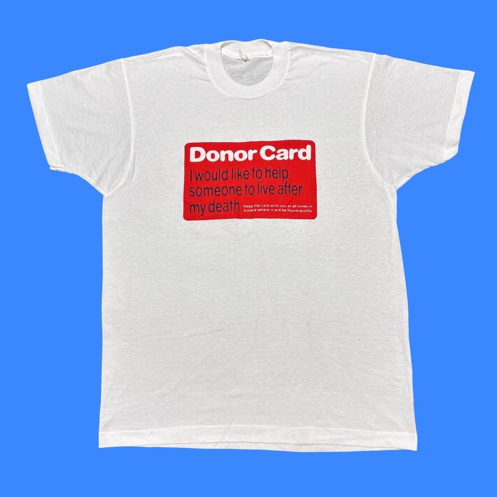 Vintage 80s T Shirt Large White Single Stitch Screen Stars Blood Donor Tee Quote Unisex T-Shirt M
Vintage 80s T Shirt Large White Single Stitch Screen Stars Blood Donor Tee Quote Unisex T-Shirt M