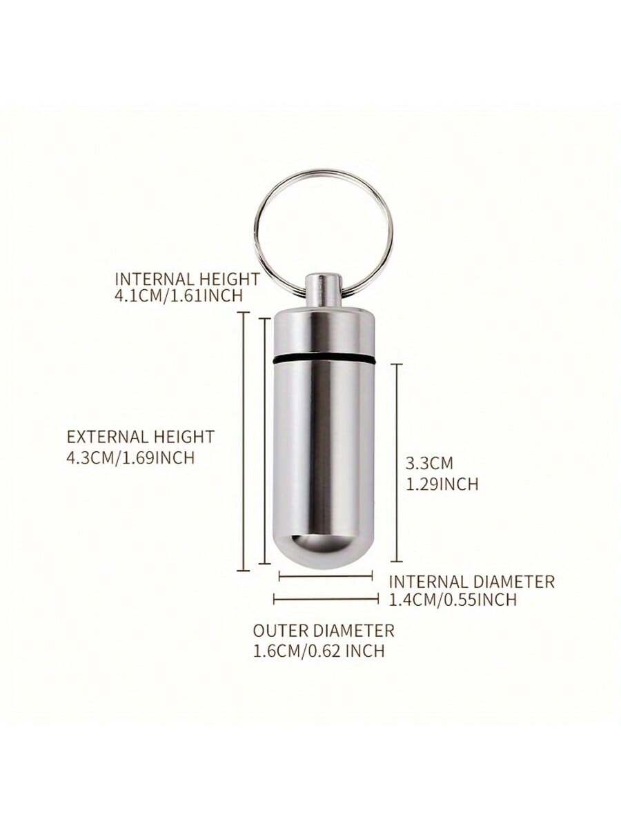 Портативный брелок-контейнер для таблеток, Водонепроницаемая коробка для лекарств из алюминиевого сплава, Незаменимый предмет для путешествий и кемпинга, 2 штуки, Для использования на открытом воздухе 1 Piece серебряный
Портативный брелок-контейнер для таблеток, Водонепроницаемая коробка для лекарств из алюминиевого сплава, Незаменимый предмет для путешествий и кемпинга, 2 штуки, Для использования на открытом воздухе 1 Piece серебряный