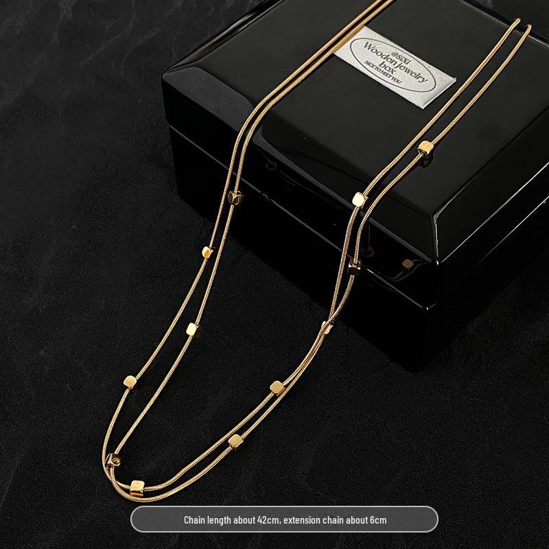 Модное женское ожерелье из титановой стали 2025 года: Роскошная, устойчивая к выцветанию, универсальная цепочка на ключицу, идеально подходит для свитеров.
Модное женское ожерелье из титановой стали 2025 года: Роскошная, устойчивая к выцветанию, универсальная цепочка на ключицу, идеально подходит для свитеров.