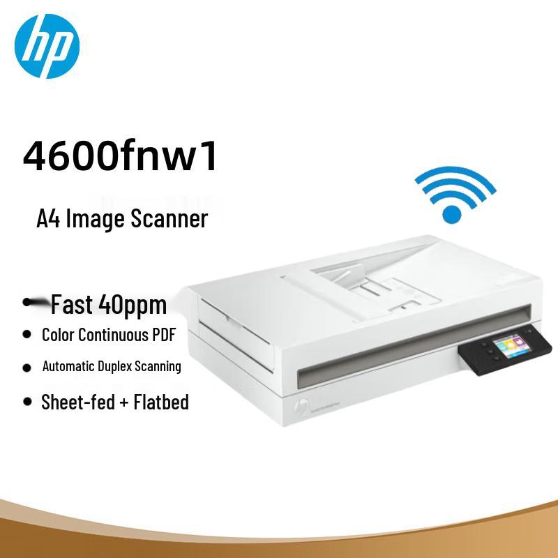 HP ScanJet Pro N4600 fnw1 A4 Document Scanner CN plug (adapter included)
HP ScanJet Pro N4600 fnw1 A4 Document Scanner CN plug (adapter included)