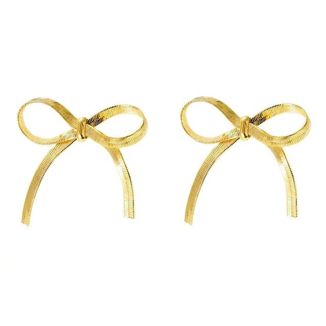 Fashion Long Tassel Bow Earrings for Women stainless steel Flat Snake Chain Bowknot Drop Earrings Statement Zircon Girls Gift
Fashion Long Tassel Bow Earrings for Women stainless steel Flat Snake Chain Bowknot Drop Earrings Statement Zircon Girls Gift