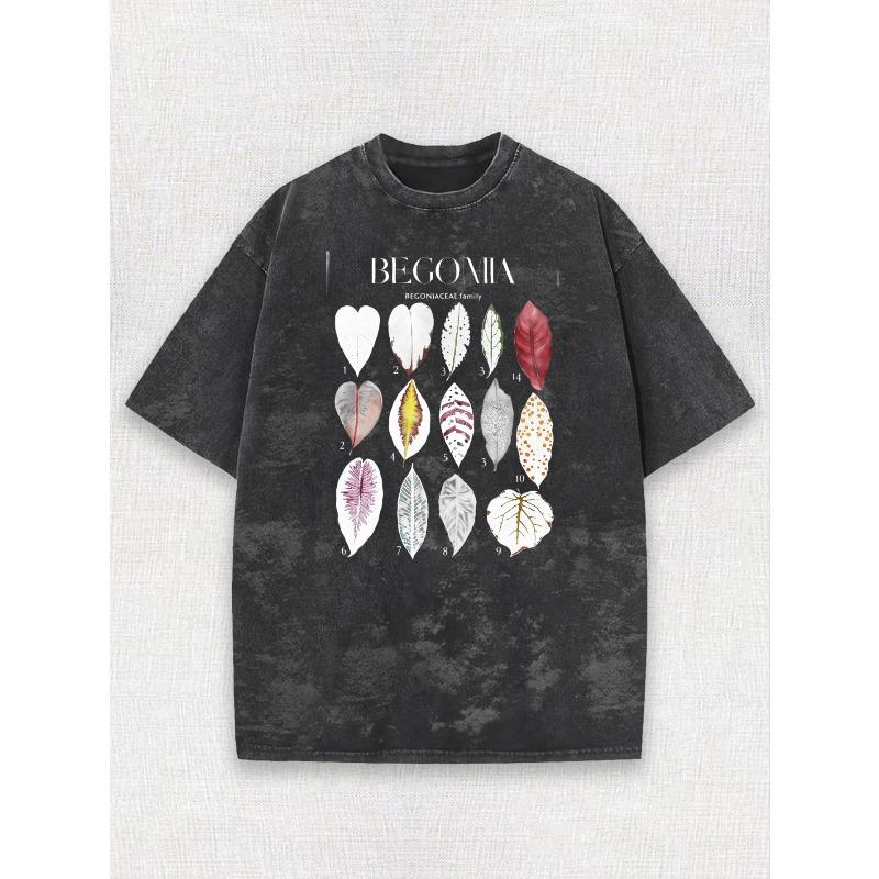 Men s Vintage Distressed Botanical T-Shirt - Begonia Leaf Print Crew Neck Casual Shirt, Suitable for Nature Lovers & Plant Enthusiasts Gift S чёрный
Men s Vintage Distressed Botanical T-Shirt - Begonia Leaf Print Crew Neck Casual Shirt, Suitable for Nature Lovers & Plant Enthusiasts Gift S чёрный