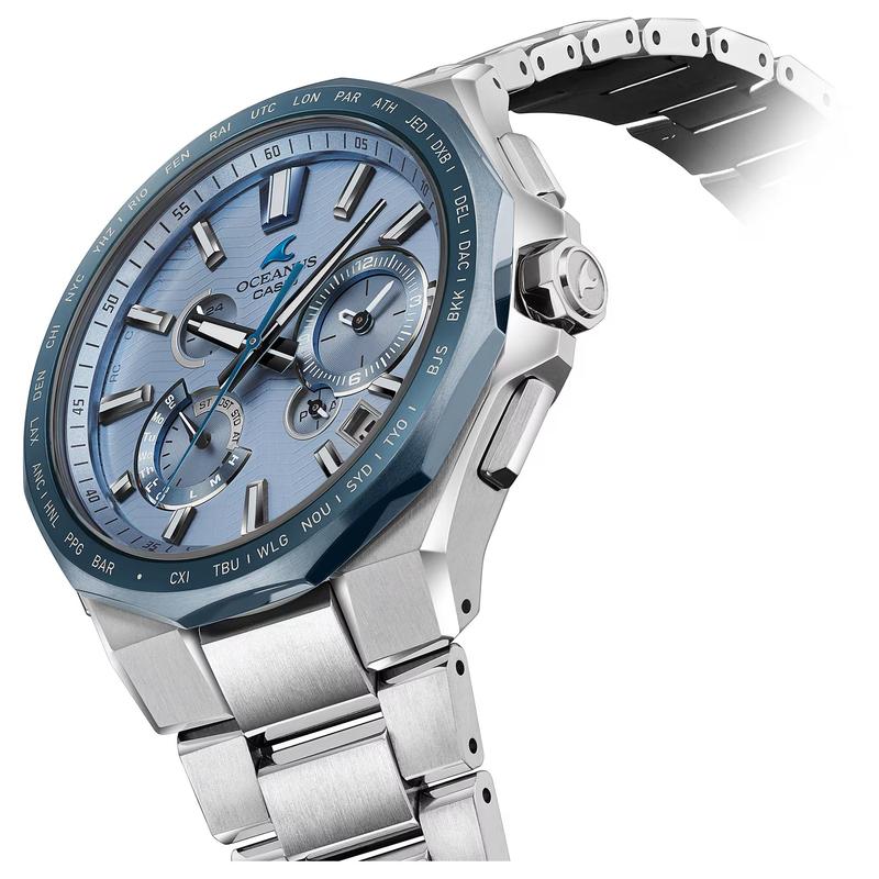 CASIO 100 meters waterproof solar Quartz titanium strap male blue dial OCW-T6000BV-2AJR синій
CASIO 100 meters waterproof solar Quartz titanium strap male blue dial OCW-T6000BV-2AJR синій
