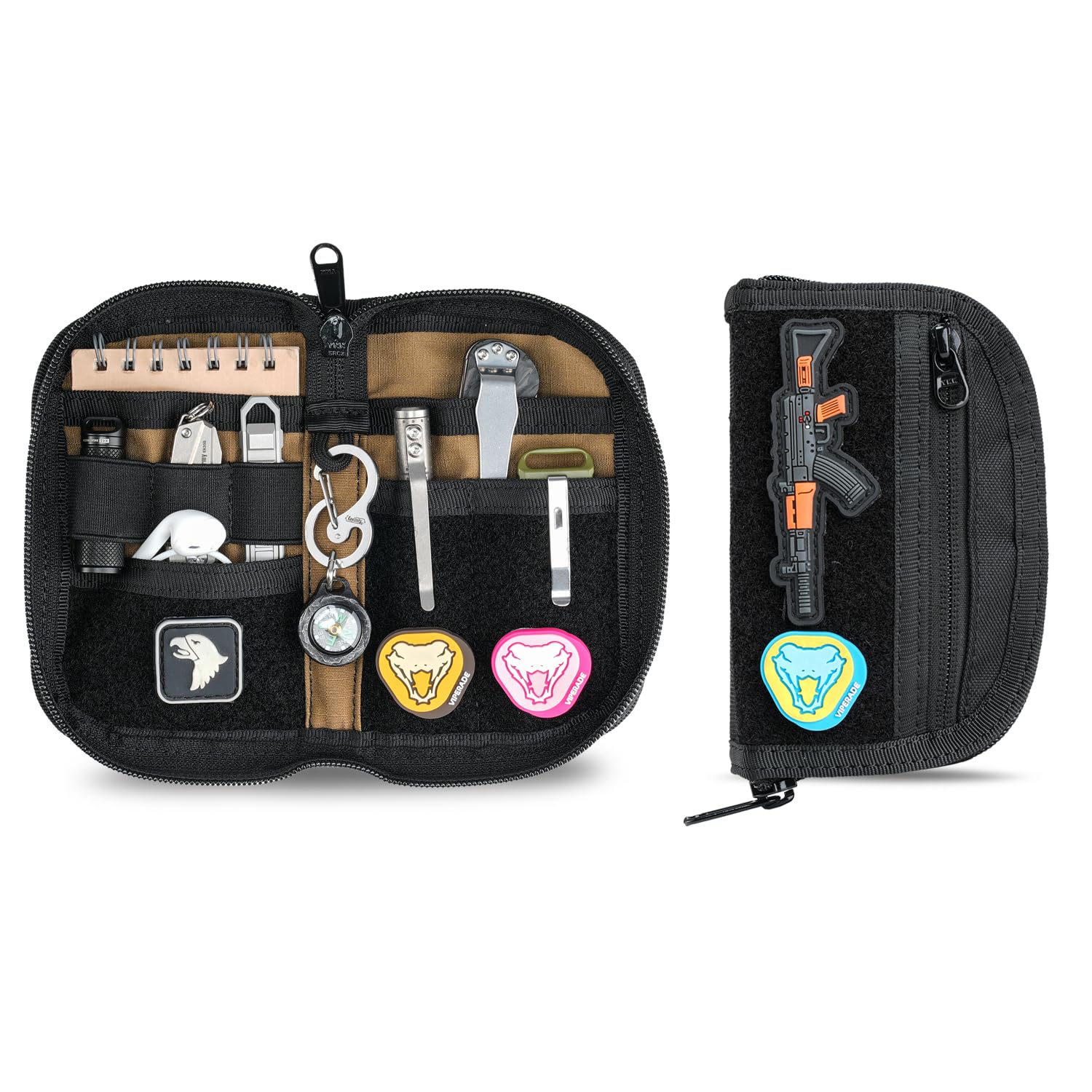 VIPERADE VE21 EDC EDC Pocket Organizer Small EDC Organizer Pouch Velcro EDC Pocket Pouch Pouch, (for Men), (6 Pockets), (Black) чорний
VIPERADE VE21 EDC EDC Pocket Organizer Small EDC Organizer Pouch Velcro EDC Pocket Pouch Pouch, (for Men), (6 Pockets), (Black) чорний