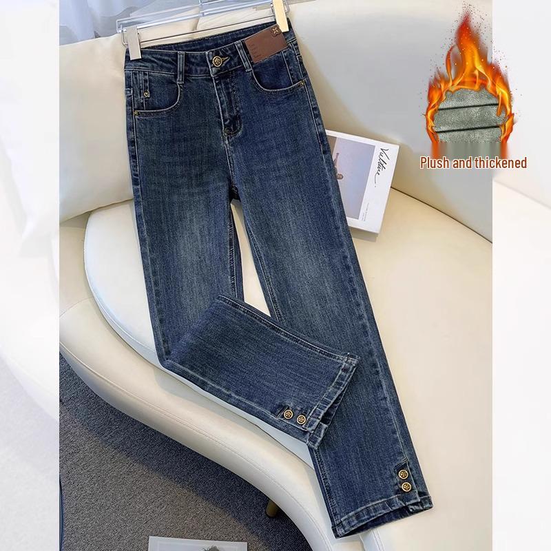 2024 High Waist Petite Retro Fleece-Lined Straight Leg Cigarette Jeans for Women - Autumn/Winter Style 30/2XL (For 125-135 lbs)
2024 High Waist Petite Retro Fleece-Lined Straight Leg Cigarette Jeans for Women - Autumn/Winter Style 30/2XL (For 125-135 lbs)