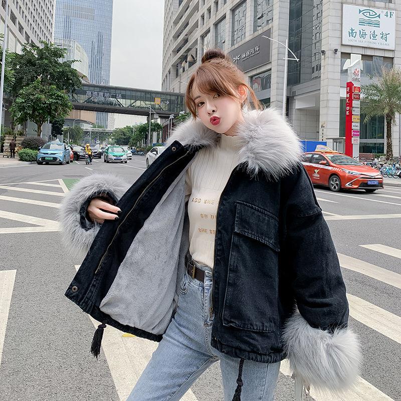 Верхняя одежда Зимняя Теплая Большой Меховой Воротник Плюс Бархатная Толстая Женская Джинсовая Куртка Корейский Стиль Съемная Свободная Джинсовая Женская Куртка XL чёрный
Верхняя одежда Зимняя Теплая Большой Меховой Воротник Плюс Бархатная Толстая Женская Джинсовая Куртка Корейский Стиль Съемная Свободная Джинсовая Женская Куртка XL чёрный