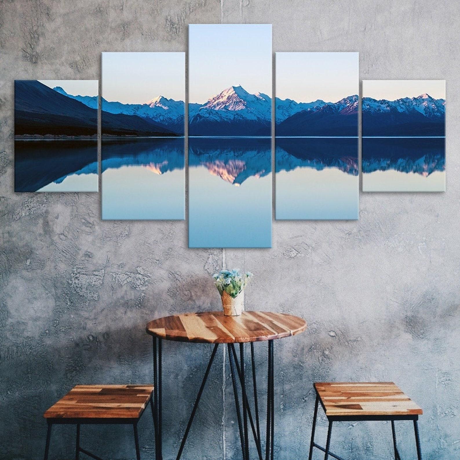 Mountains Lake Reflection Landscape Scene 5 Piece Five Panel Canvas Print Modern Wall Art Poster Home Decor Gift For Him For Her 20X35 20X45 20X55CM
Mountains Lake Reflection Landscape Scene 5 Piece Five Panel Canvas Print Modern Wall Art Poster Home Decor Gift For Him For Her 20X35 20X45 20X55CM