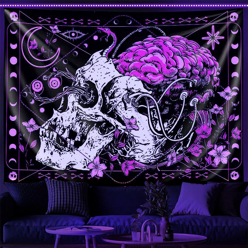 VIKAMA Dark Gothic Tapestry Skull Brain Floral Star Moon Fantasy Living Room Sofa Backdrop Wall Room Decor 74x94cm(29x37in)
VIKAMA Dark Gothic Tapestry Skull Brain Floral Star Moon Fantasy Living Room Sofa Backdrop Wall Room Decor 74x94cm(29x37in)