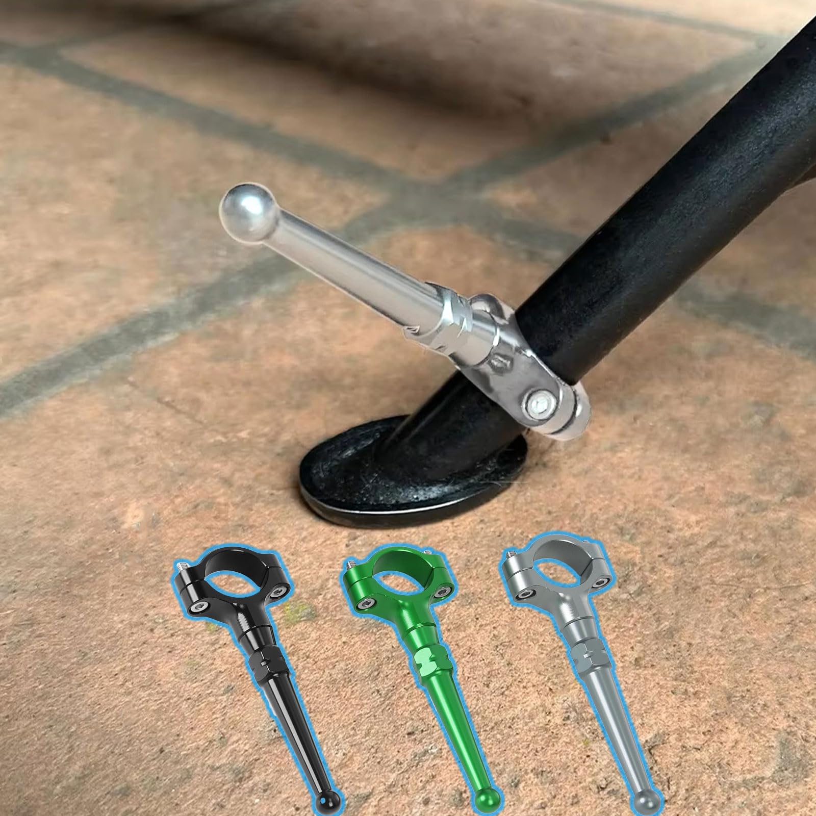 SHINKXMT Motorcycle Sidekick Assist Bracket Kickstand Diameter 19mm-23mm Universal Side Stand Extension Auxiliary Tool зелений
SHINKXMT Motorcycle Sidekick Assist Bracket Kickstand Diameter 19mm-23mm Universal Side Stand Extension Auxiliary Tool зелений