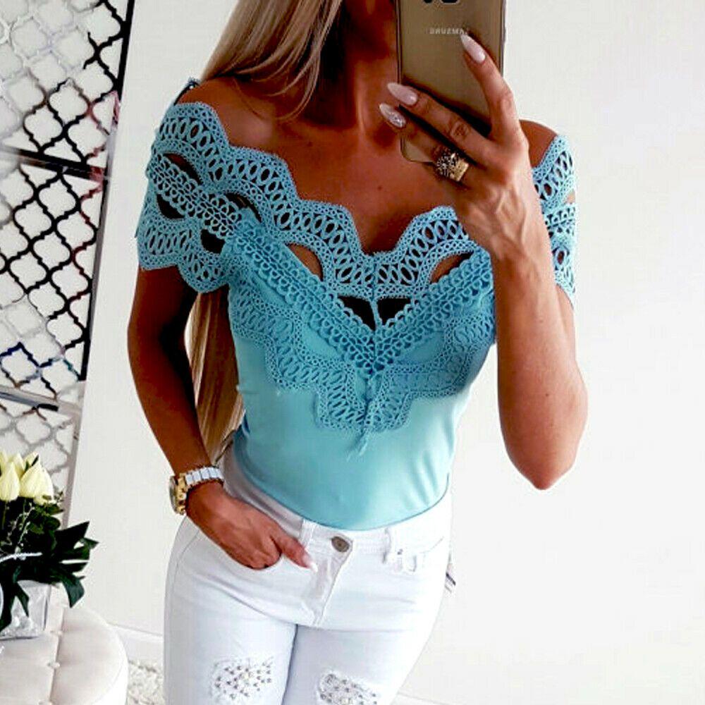 Женские футболки с коротким рукавом и кружевом, модные женские летние повседневные блузки, рубашки, топы S синий
Женские футболки с коротким рукавом и кружевом, модные женские летние повседневные блузки, рубашки, топы S синий