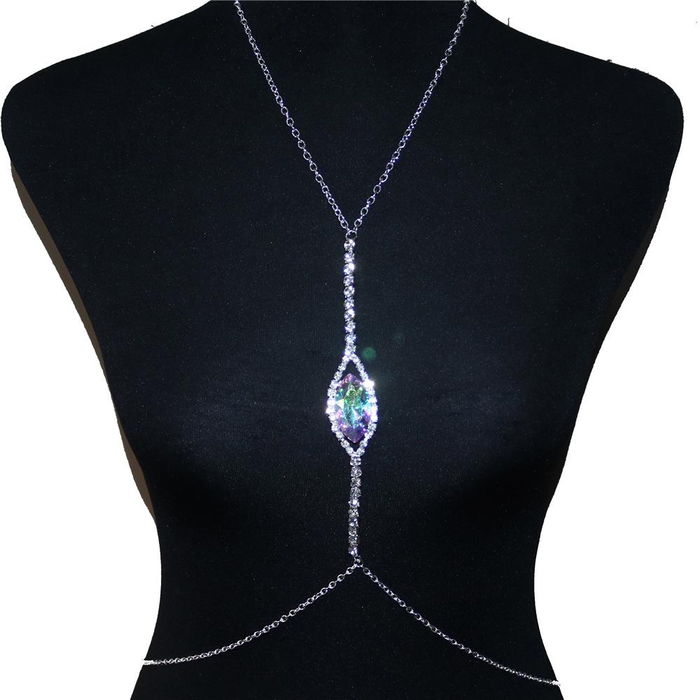 Simple And Fashionable Full Diamond Necklace Chest Chain, European And American Eye-Shaped Sexy Body Chain Body Chain silver plated
Simple And Fashionable Full Diamond Necklace Chest Chain, European And American Eye-Shaped Sexy Body Chain Body Chain silver plated