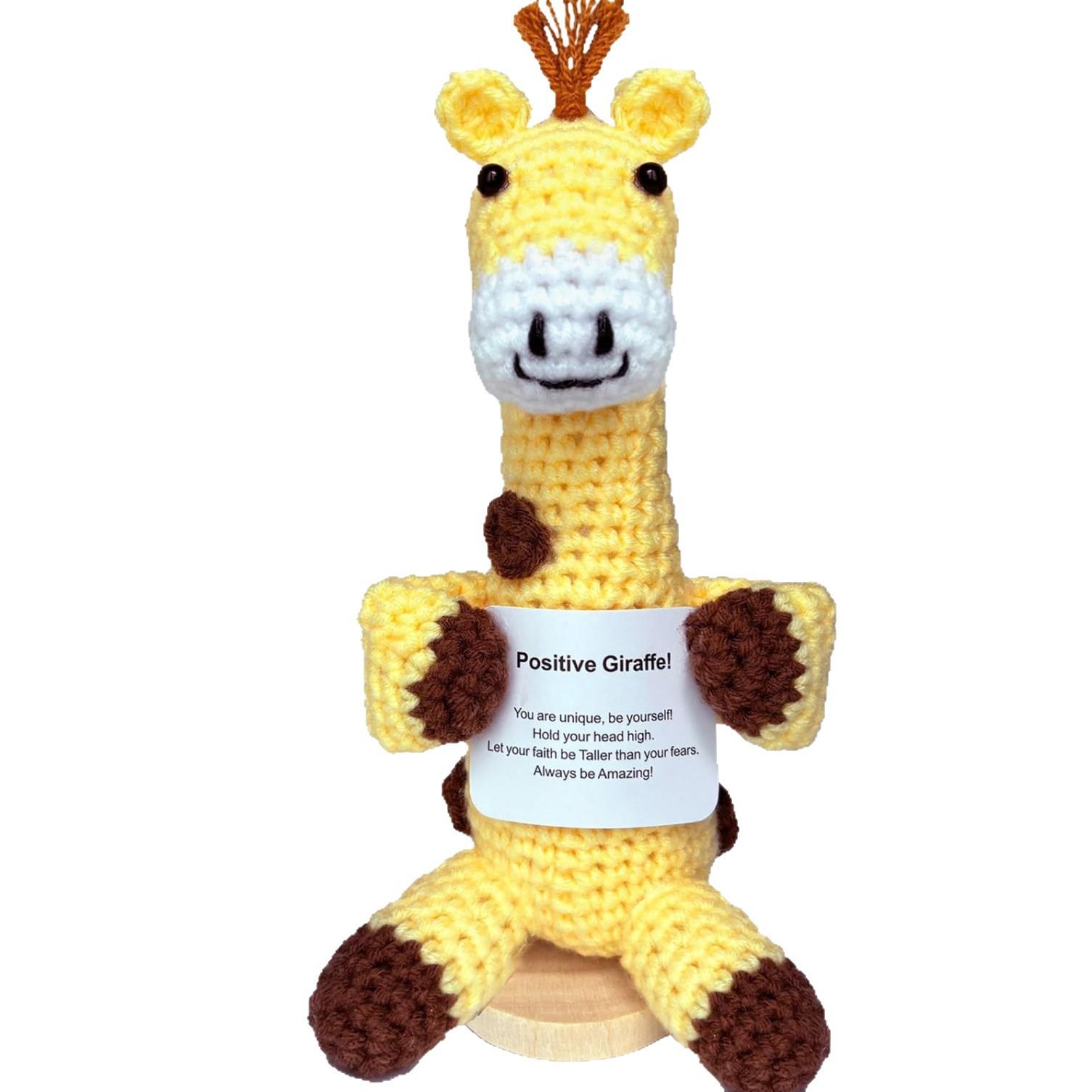 Забавная вязаная крючком кукла-жираф с положительной энергией с карточкой, декор для дома, ручная работа, вязаный жираф, настольное украшение, рождественский подарок No Base
Забавная вязаная крючком кукла-жираф с положительной энергией с карточкой, декор для дома, ручная работа, вязаный жираф, настольное украшение, рождественский подарок No Base