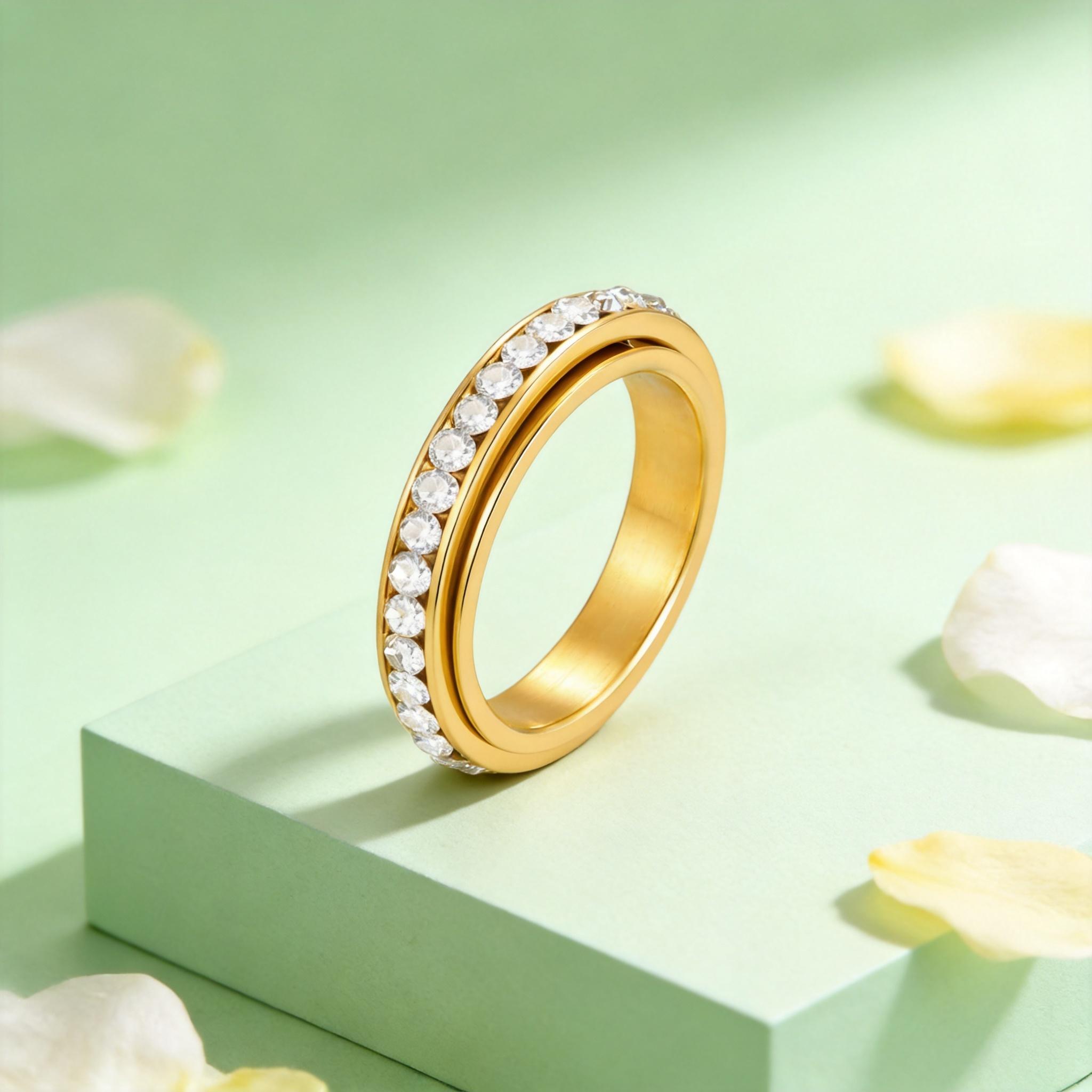 Rotating Shiny Circle Rings for Women Stainless Steel Stackable CZ Eternity Spinner Finger Ring Wedding Band Jewelry Love Gift 6
Rotating Shiny Circle Rings for Women Stainless Steel Stackable CZ Eternity Spinner Finger Ring Wedding Band Jewelry Love Gift 6
