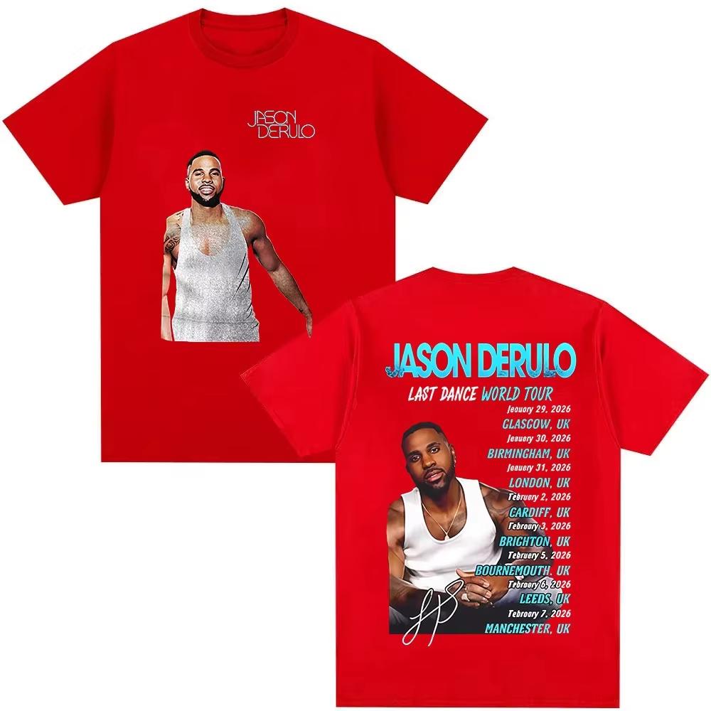 Jason Derulo Last Dance Tour 2026 graphics Cotton shirt unisex Y2k Hip hop Style Retro Summer Mens Short sleeve Tshirt fan gift 4XL
Jason Derulo Last Dance Tour 2026 graphics Cotton shirt unisex Y2k Hip hop Style Retro Summer Mens Short sleeve Tshirt fan gift 4XL