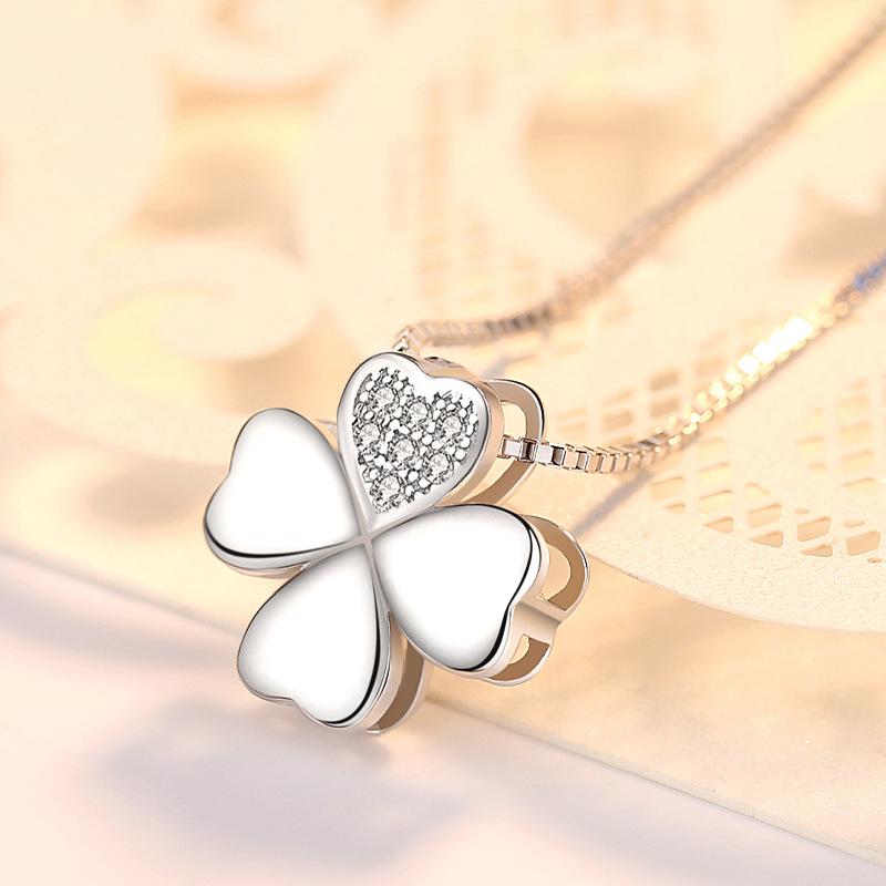 Four-Leaf Clover S999 Pure Silver Necklace: Women s Luxury Clavicle Pendant, Niche Design, Valentine s Day Gift for Girlfriend Pure Silver
Four-Leaf Clover S999 Pure Silver Necklace: Women s Luxury Clavicle Pendant, Niche Design, Valentine s Day Gift for Girlfriend Pure Silver