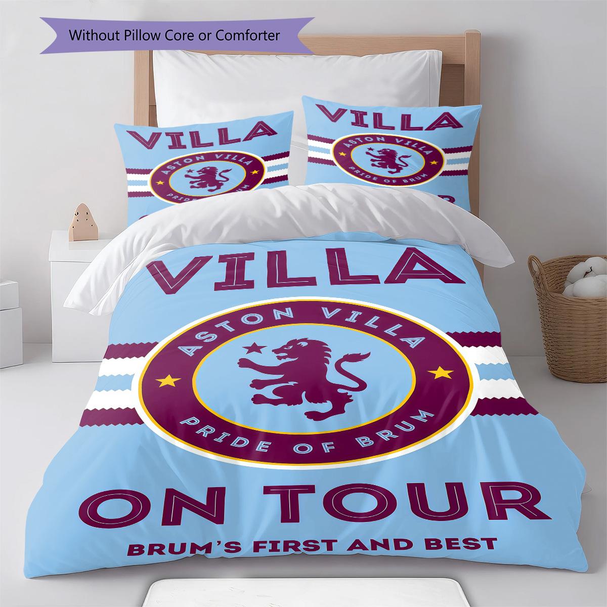 Aston Villa logo RugPattern Bedding Quilt Set Quilt Cover Pillowcase Home Decoration Birthday Gift (1 * duvet cover + 2 * pillowcase, without core) 155x200cm
Aston Villa logo RugPattern Bedding Quilt Set Quilt Cover Pillowcase Home Decoration Birthday Gift (1 * duvet cover + 2 * pillowcase, without core) 155x200cm