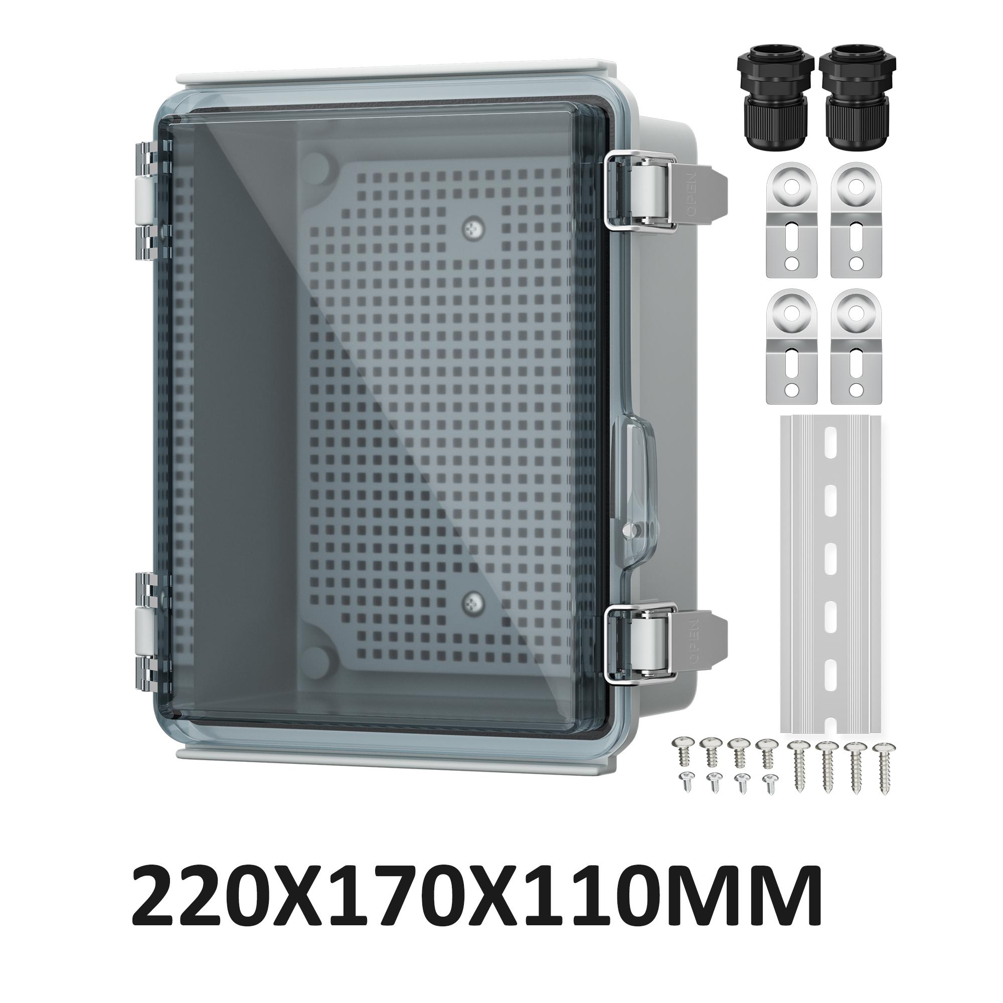 DaierTek Outdoor WiFi Enclosure Weatherproof Locking Outdoor WiFi Box Plastic Waterproof Switch Router Enclosure Box 8.7x6.7x4.3
DaierTek Outdoor WiFi Enclosure Weatherproof Locking Outdoor WiFi Box Plastic Waterproof Switch Router Enclosure Box 8.7x6.7x4.3