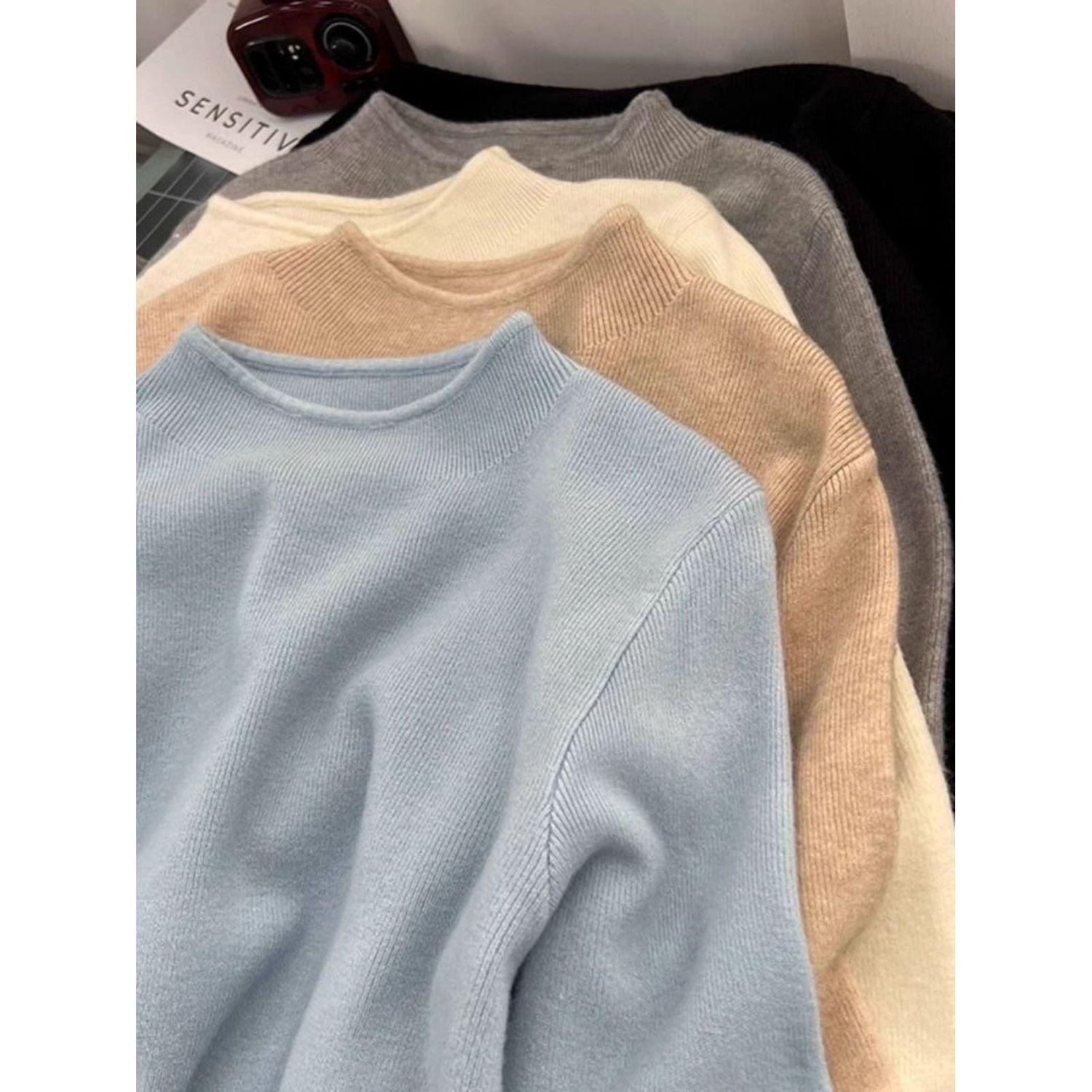 Women s High Neck Slimming Knit Sweater - Versatile Long Sleeve Autumn/Winter Top One Size
Women s High Neck Slimming Knit Sweater - Versatile Long Sleeve Autumn/Winter Top One Size