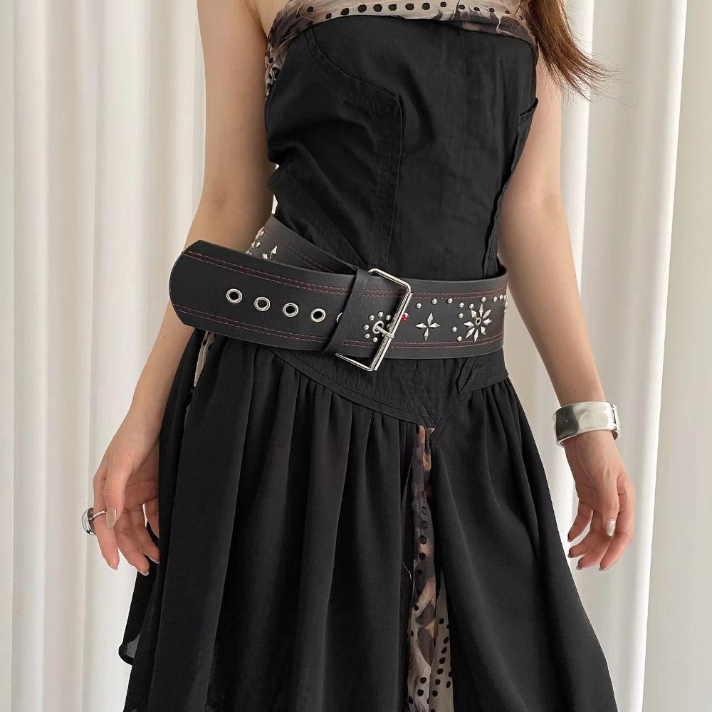 Gothic Women s Rivet Belt Vintage Dress Jeans Belt Retro Leather Waist Belt Streetwear
Gothic Women s Rivet Belt Vintage Dress Jeans Belt Retro Leather Waist Belt Streetwear