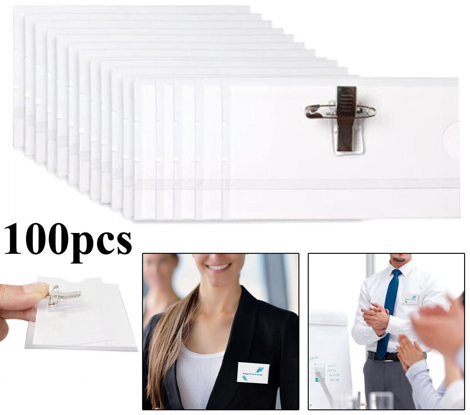 100Pcs/set Horizontal Transparent Soft PVC Blank Name ID Card Bag Case Badge Holders Clip Ofiiice School Supplies Wholesale
100Pcs/set Horizontal Transparent Soft PVC Blank Name ID Card Bag Case Badge Holders Clip Ofiiice School Supplies Wholesale