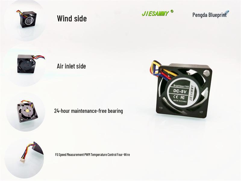 Copper Core Mini 2CM PWM Temperature Control Fan - 13000 RPM, 5V, 0.06A.
Copper Core Mini 2CM PWM Temperature Control Fan - 13000 RPM, 5V, 0.06A.