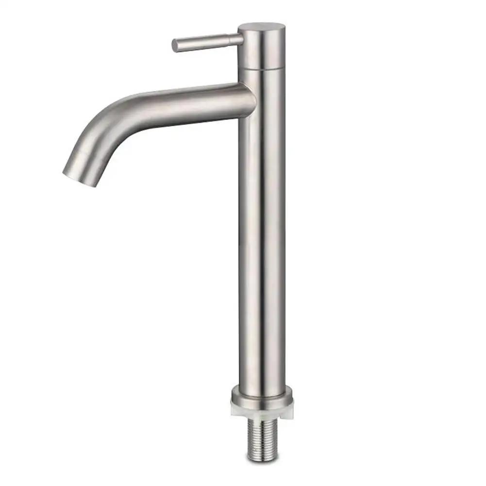 Brand New Hotel Basin Faucet Faucet Anticorrosion Antirust Black Faucet Silver Single Cold Sink 304 Stainless Steel
Brand New Hotel Basin Faucet Faucet Anticorrosion Antirust Black Faucet Silver Single Cold Sink 304 Stainless Steel