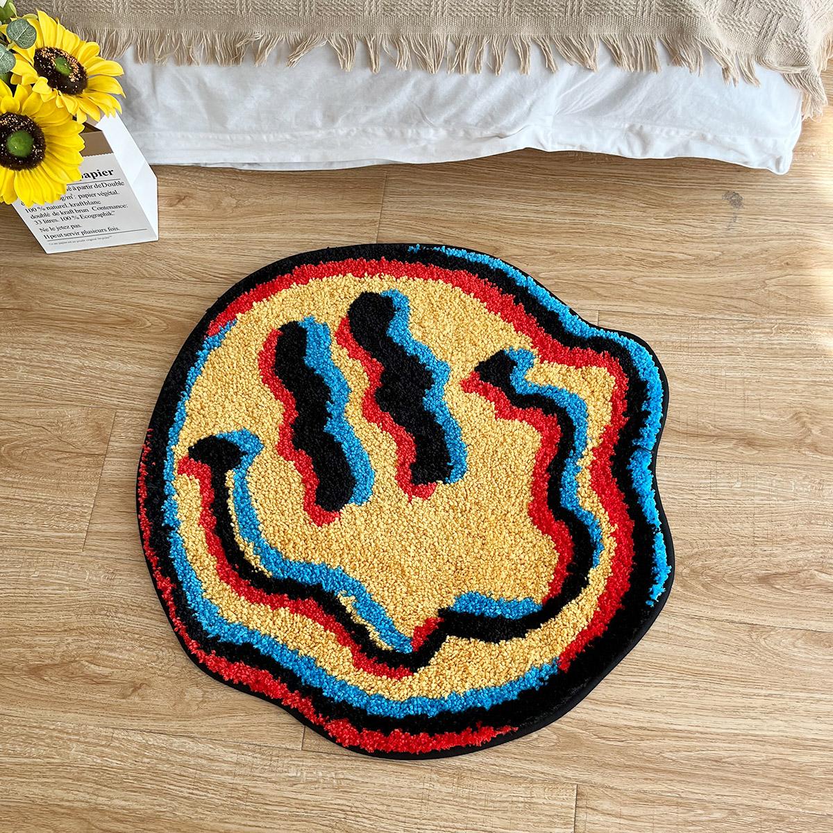 Trippy Smiling Rug - Unique Tufted Design | Ideal Friend Gift | Geeky Bedroom Rug | Home Decor with TPR Non-Slip Backing 60X60CM
Trippy Smiling Rug - Unique Tufted Design | Ideal Friend Gift | Geeky Bedroom Rug | Home Decor with TPR Non-Slip Backing 60X60CM