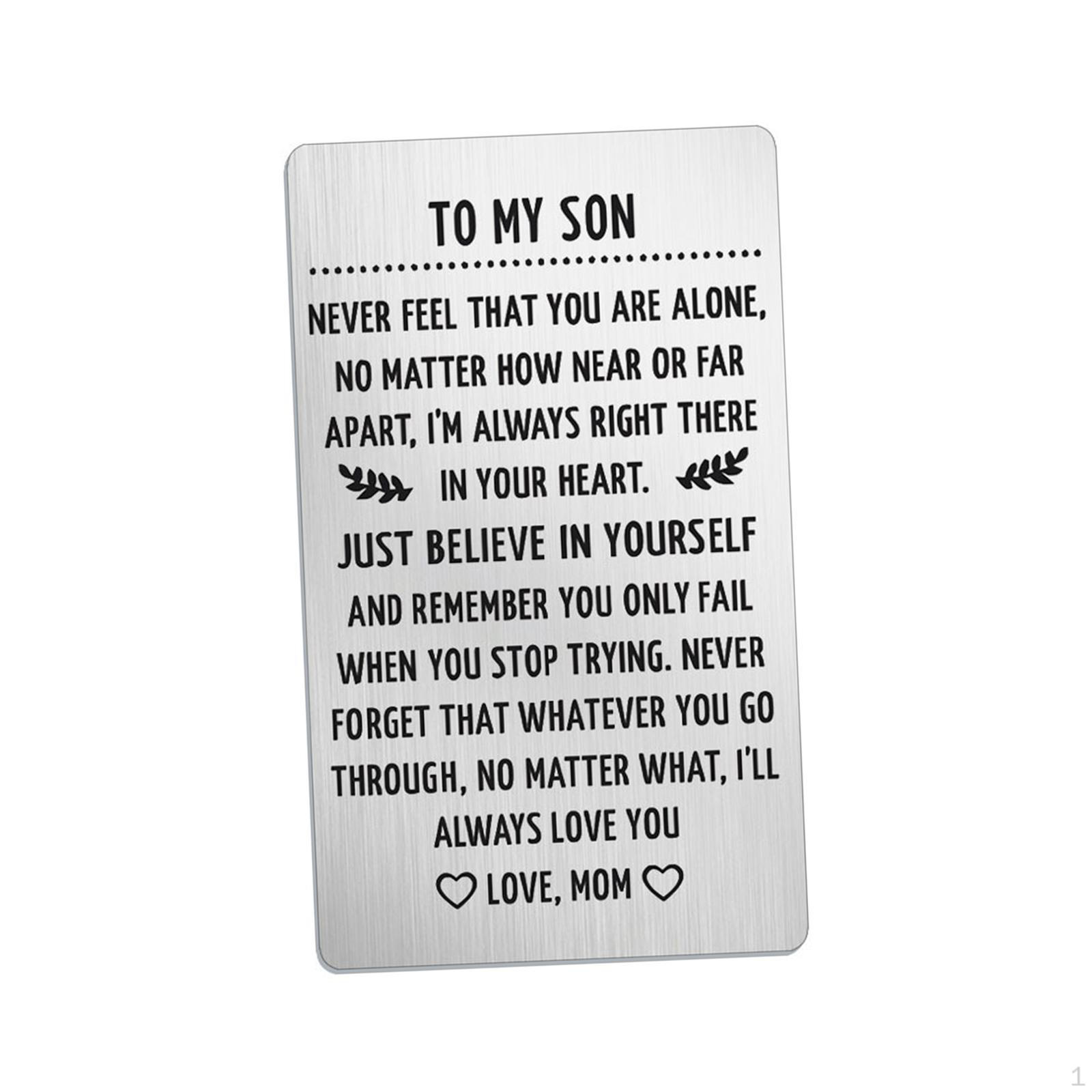 Кошелек для моего сына, открытка, подарки от мамы, вдохновляющие подарки на день рождения, Рождество на выпускной чёрный
Кошелек для моего сына, открытка, подарки от мамы, вдохновляющие подарки на день рождения, Рождество на выпускной чёрный