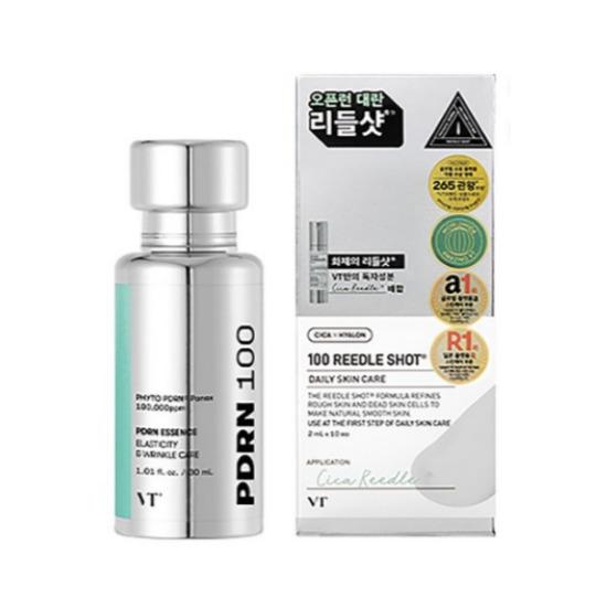 VT COSMETICS PDRN 100 Essence Set Skin Repair Hydration Care 30ml + Reedle Shot Stick Pouch 2ml ×10
VT COSMETICS PDRN 100 Essence Set Skin Repair Hydration Care 30ml + Reedle Shot Stick Pouch 2ml ×10