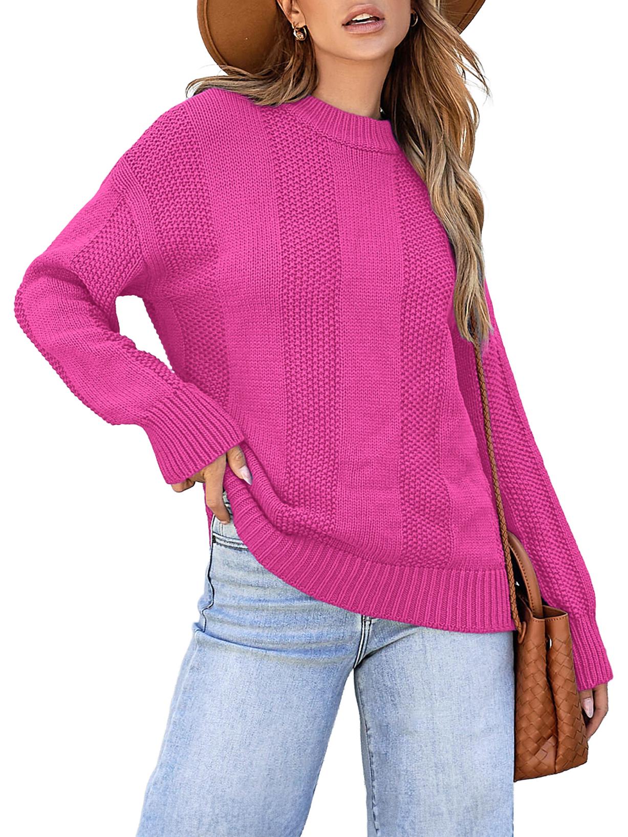Shiying Women s Autumn/Winter Long-Sleeve Round Neck Cable Knit Sweater - European/American Style, Solid Color, Casual Knitwear. XL рожевий червоний колір
Shiying Women s Autumn/Winter Long-Sleeve Round Neck Cable Knit Sweater - European/American Style, Solid Color, Casual Knitwear. XL рожевий червоний колір