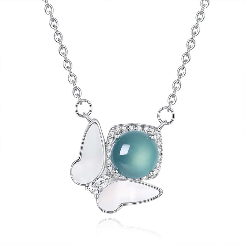 Natural Dangerous Material Jade Fritillary Butterfly Pendant S925 Sterling Silver Necklace Femininity Clavicle Chain Fashion Retro Jewelry Gift 925 silver
Natural Dangerous Material Jade Fritillary Butterfly Pendant S925 Sterling Silver Necklace Femininity Clavicle Chain Fashion Retro Jewelry Gift 925 silver