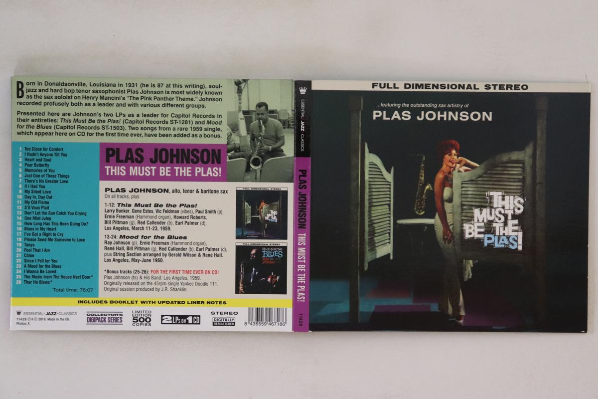 CD PLAS JOHNSON - This Must Be The Plas! Johnson Mood 11429 ESSENTIAL JAZZ 2019 Europe Blues Used
CD PLAS JOHNSON - This Must Be The Plas! Johnson Mood 11429 ESSENTIAL JAZZ 2019 Europe Blues Used