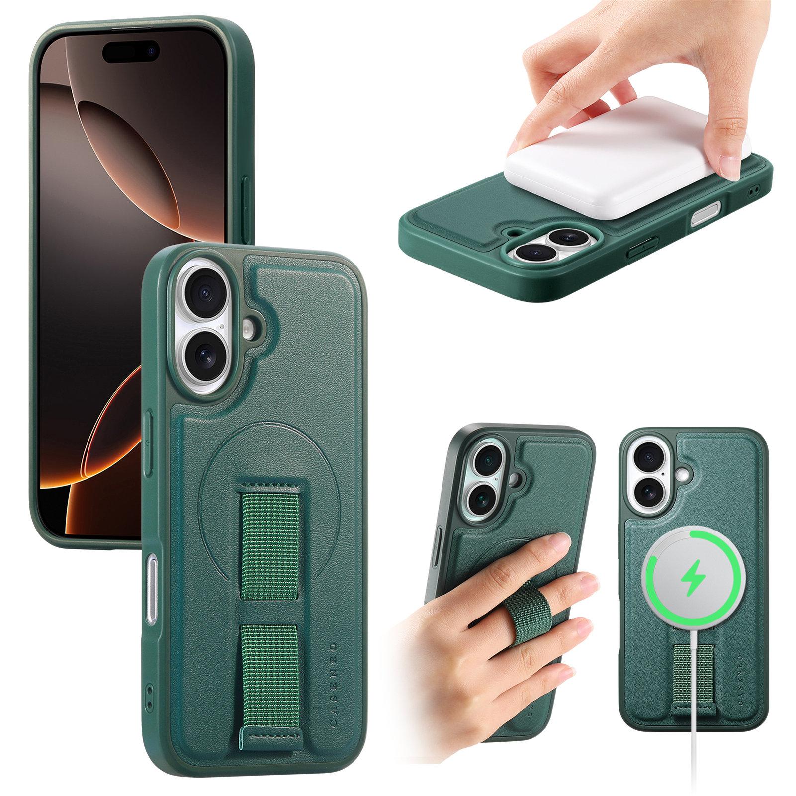 For iPhone 16 Plus Magnetic Case CASENEO Wristband PU Leather+PC Shockproof Phone Cover Green
For iPhone 16 Plus Magnetic Case CASENEO Wristband PU Leather+PC Shockproof Phone Cover Green