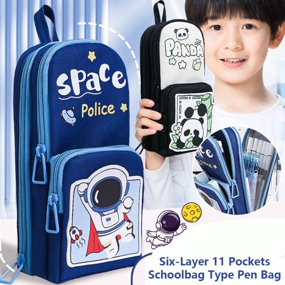 Schoolbag Type Pencil Case Panda/Astronaut Storage Bag Cartoon Pen Box Student Gift 05
Schoolbag Type Pencil Case Panda/Astronaut Storage Bag Cartoon Pen Box Student Gift 05