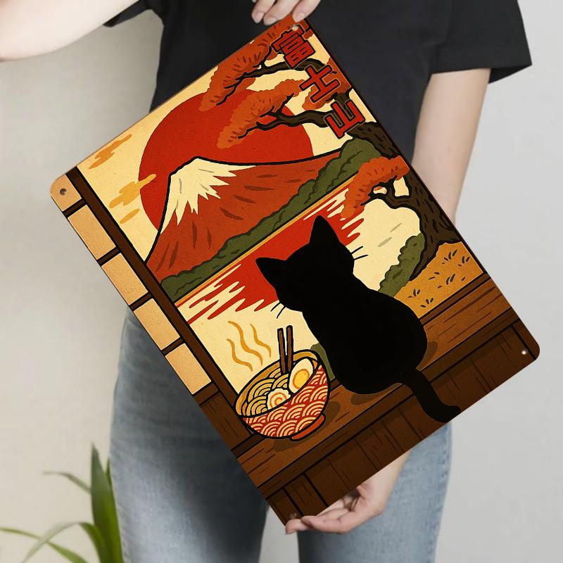 Japanese Ukiyo e Black Cat Fuji Mountain Iron Painting Retro Home Decor Wall Art 20x30cm(7.8x11.8inch)
Japanese Ukiyo e Black Cat Fuji Mountain Iron Painting Retro Home Decor Wall Art 20x30cm(7.8x11.8inch)