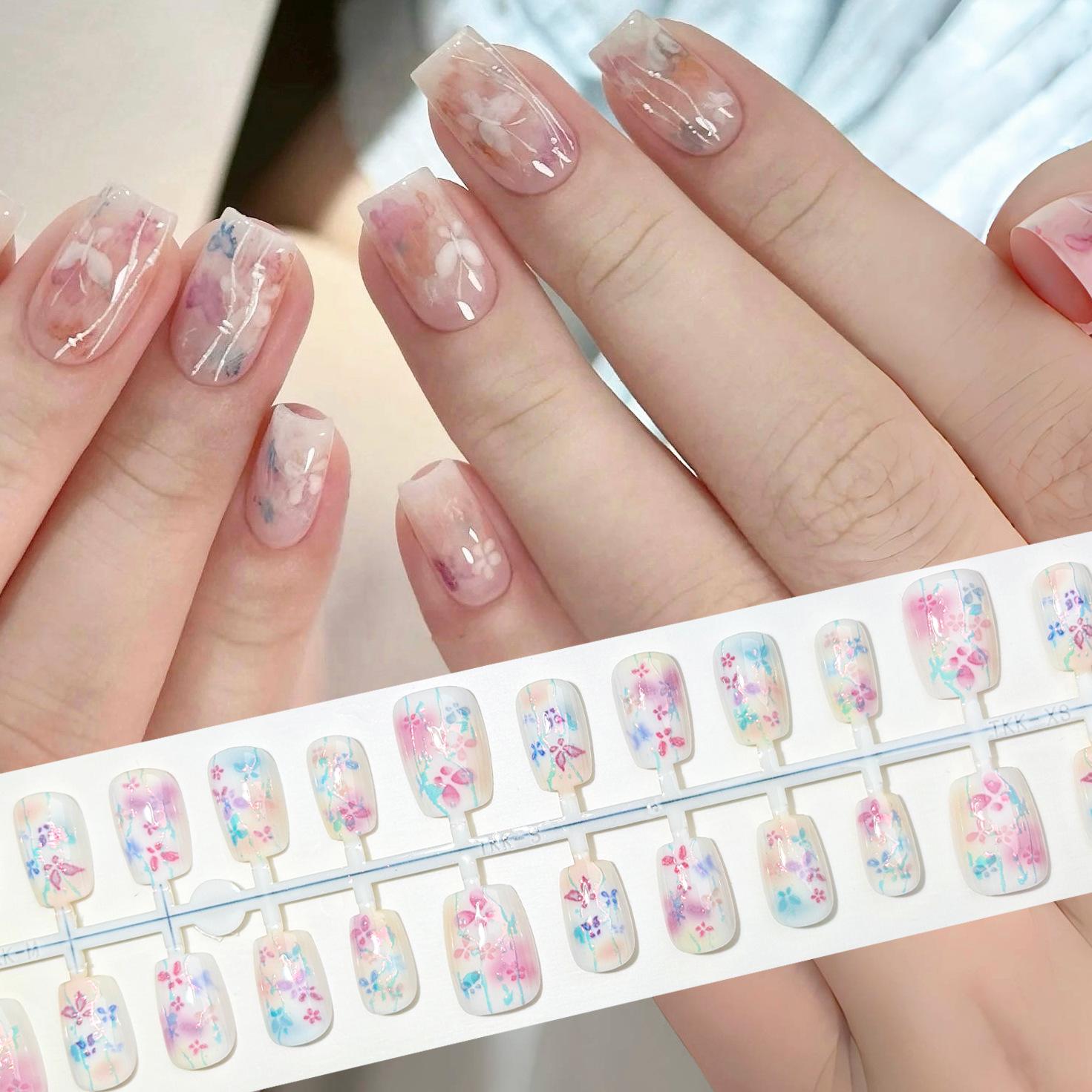 White Moonlight Butterfly Nail Art Stickers - Watercolor Floral Design, Light Luxury, Short Length, 30 Pieces. YM357 XS/S/M Mixed Size Set
White Moonlight Butterfly Nail Art Stickers - Watercolor Floral Design, Light Luxury, Short Length, 30 Pieces. YM357 XS/S/M Mixed Size Set