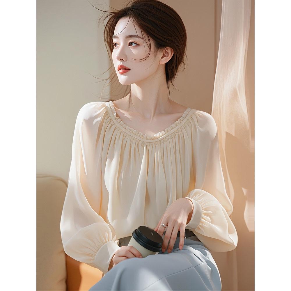 Элегантная белая шифоновая рубашка с длинным рукавом для женщин - Коллекция Осень 2025 Small грязно-белый
Элегантная белая шифоновая рубашка с длинным рукавом для женщин - Коллекция Осень 2025 Small грязно-белый