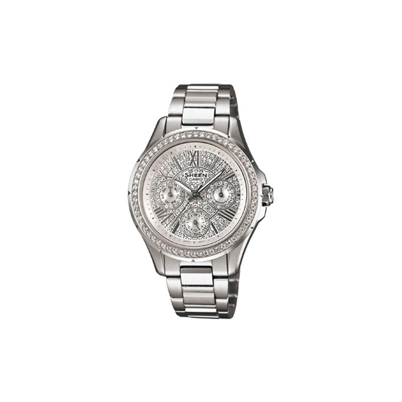 Casio SHEEN multi-function diamond quartz movement stainless steel strap Japanese and Korean watch women s watch silver dial SHE-3504D-7AUDR серебряный
Casio SHEEN multi-function diamond quartz movement stainless steel strap Japanese and Korean watch women s watch silver dial SHE-3504D-7AUDR серебряный