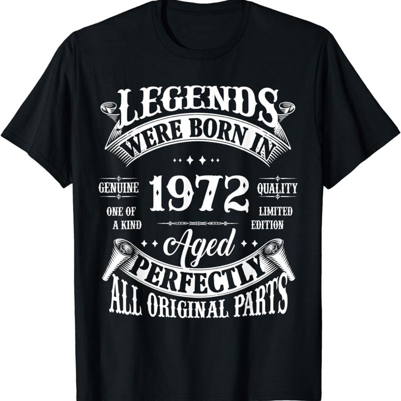 52nd Birthday T Shirt Vintage Legends Born In 1972 52 Years Old 5XL різнокольоровий
52nd Birthday T Shirt Vintage Legends Born In 1972 52 Years Old 5XL різнокольоровий