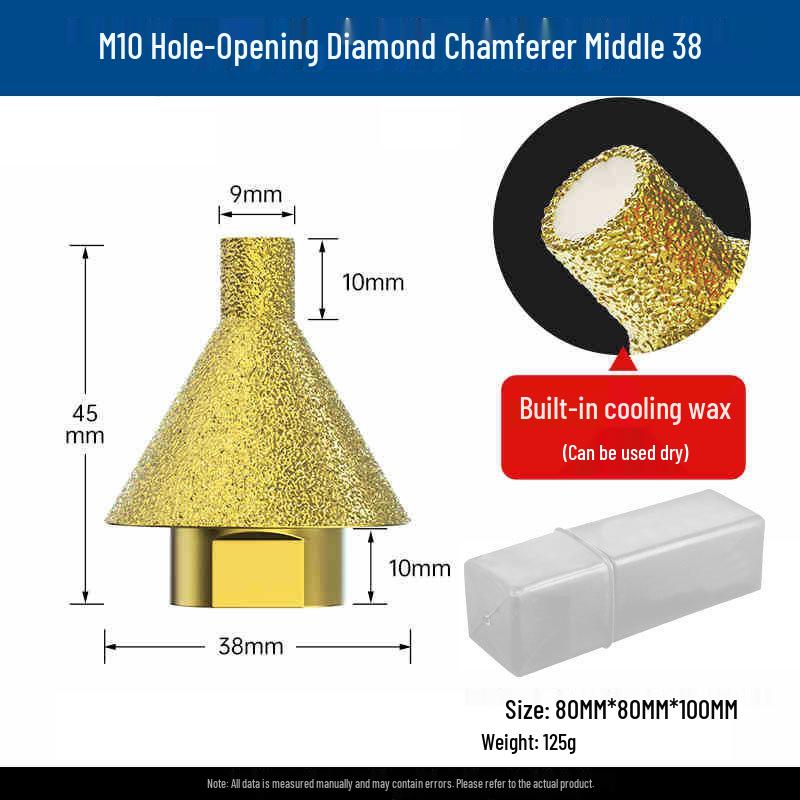 Diamond Chamfering Tool for Ceramic, Tile, Marble, and Rock - Tapered Grinding Head Drill Bit for Angle Grinder
Diamond Chamfering Tool for Ceramic, Tile, Marble, and Rock - Tapered Grinding Head Drill Bit for Angle Grinder